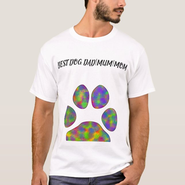 Mejor camiseta de papá/Mamá/mamá de perro. Impresi (Anverso)