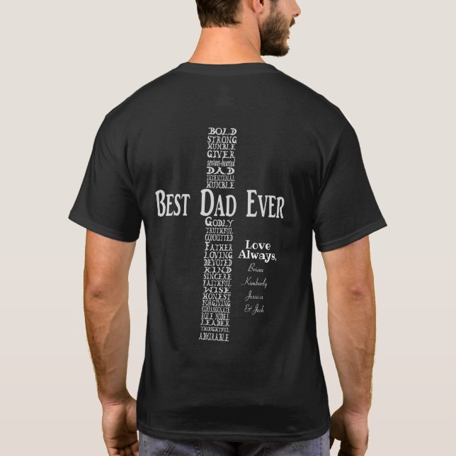 Mejor camiseta de papá, regalo de papá cristiano (Reverso)