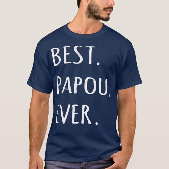 Mejor camiseta de Papou de la palabra griega para  (Anverso)