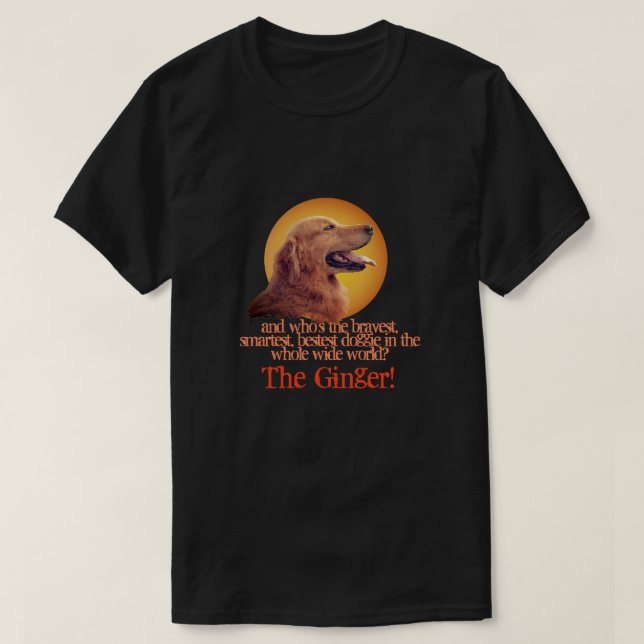 Mejor camiseta de perro jengibre (Diseño del anverso)