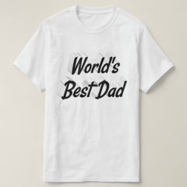 Mejor Camiseta de texto negro del Día del Padre