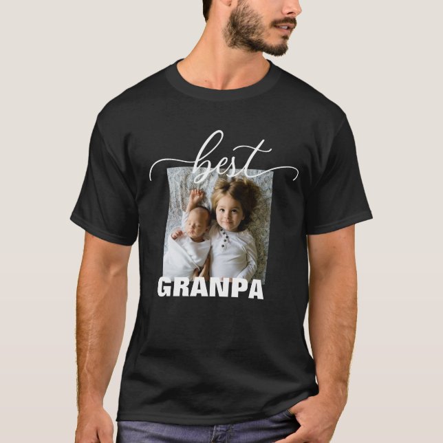 Mejor camiseta del Día del Padre fotográfico de GR (Anverso)