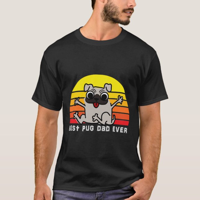 Mejor camiseta esencial de Pug Dad 845 (Anverso)
