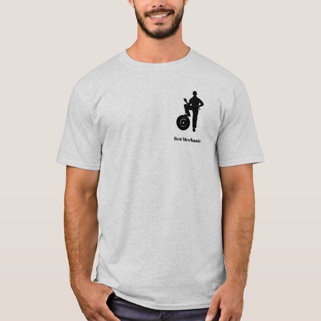 Mejor camiseta mecánica de silueta negra (Anverso)