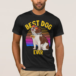 Mejor camiseta retro de perro de Bulldog inglés