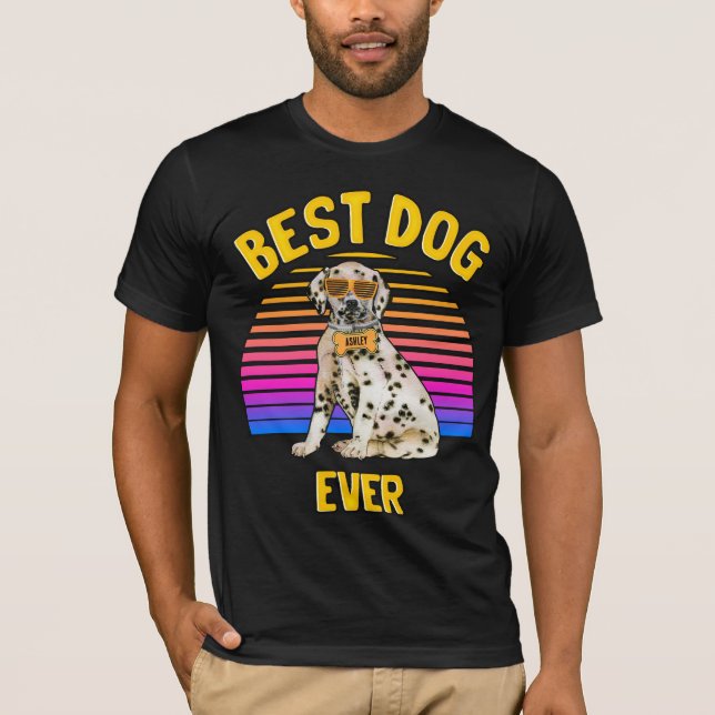 Mejor Camiseta Retro De Perro De Dalmacia (Anverso)