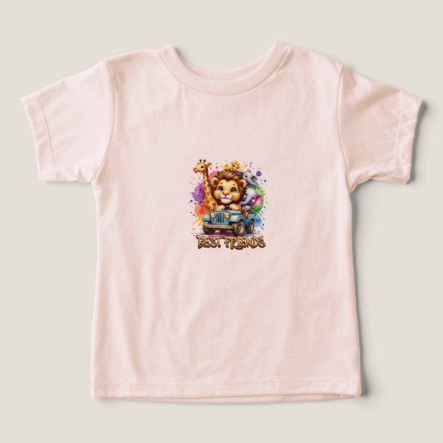 Mejor Camiseta Safari Baby - Animal Adorable (Diseño delantero )