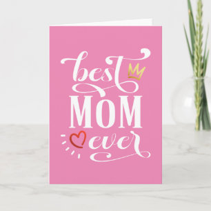 Mejor cita del día de la madre   Tarjeta mediana