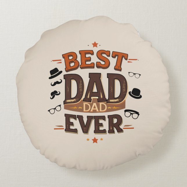 Mejor Cojín decorativo de papá - Idea de regalo re (Reverso)