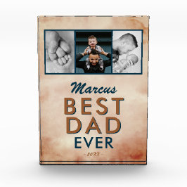 Mejor Collage de fotos de acuarela de papá padre 3