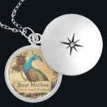 Mejor collar de Día de la Madre de pavo real<br><div class="desc">Mejor collar de Día de la Madre de pavo real madre vintage ver más productos de pavo real vintage ver más productos de aves vintage Peacock Invitaciones a la boda</div>