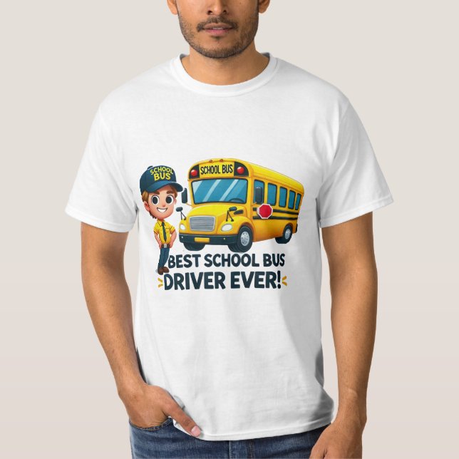 ¡Mejor Conductor De Autobús Escolar! Camiseta - Pe (Anverso)