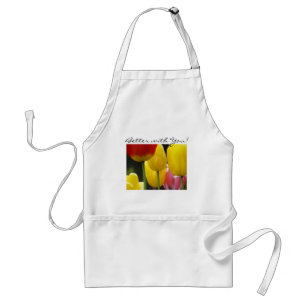 ¡Mejor contigo! regalos de delantal Tulipanes Rojo