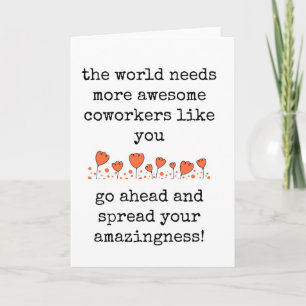 Mejor Coworker, Tarjeta de Apreciación Coworker