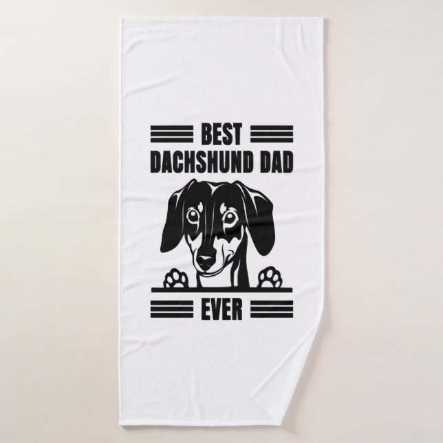 Mejor Dachshund Dad Ever T Shirt (Toalla de baño)