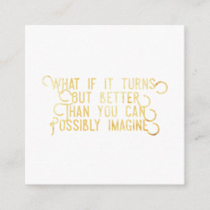 Mejor De Lo Que Se Puede Imaginar: Tarjeta Cuadrad