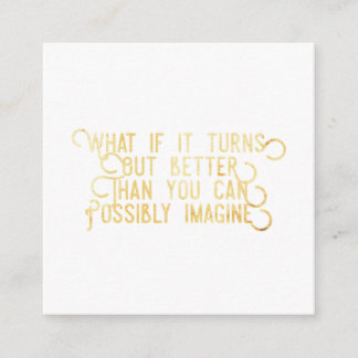 Mejor De Lo Que Se Puede Imaginar: Tarjeta Cuadrad