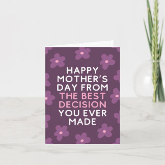 Mejor decisión tarjeta del día de la madre