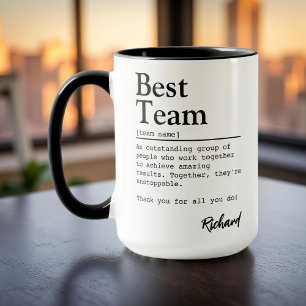 Mejor definición de equipo Taza personalizada de a