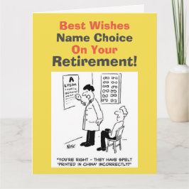 Mejor Deseos Tarjeta de Jubilación Óptica