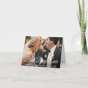 Mejor Día Boda Foto Gracias Nota