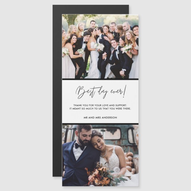 Mejor Día Cada Dos Bodas Fotográficos Gracias (Anverso/Reverso)