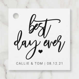 Mejor Día de la Etiqueta de Favor de la Boda
