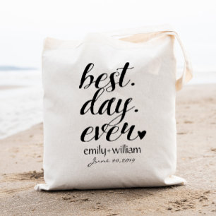 "Mejor Día de la Historia" Boda Bolsa de bienvenid