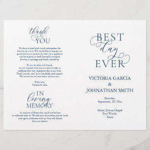 Mejor Día de la Historia, Boda Ceremonia Programas