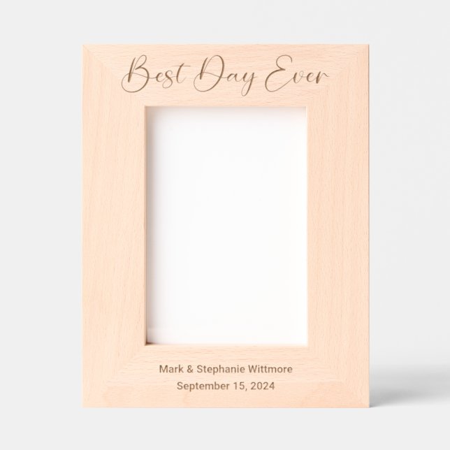 Mejor Día de la Vida 5x7 Foto de marco de foto de  (Anverso)