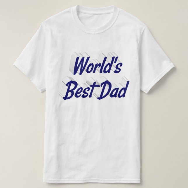 Mejor Día de los Padres de Papá Camiseta de texto  (Diseño del anverso)