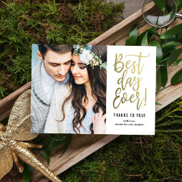 Mejor Día EDITABLE COLOR Gracias Tarjeta De Nota