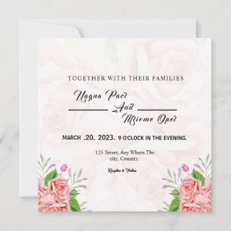 Mejor diseño de tarjeta de invitación cuadrada par