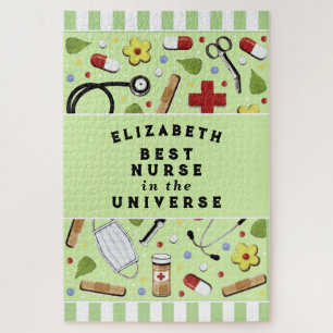 Mejor Enfermera Personalizada Jigsaw Puzzle