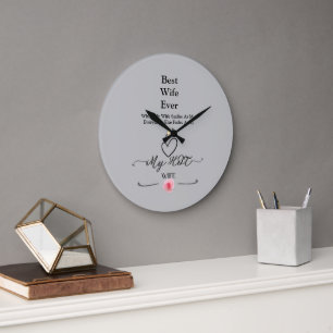 Mejor Esposa del Mundo Regalo de Reloj de Pared