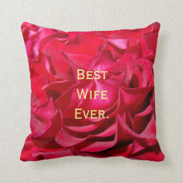 Mejor esposa jamás regalos almohada Día de San Val