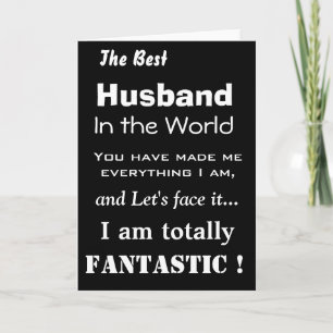 Mejor esposo del mundo tarjeta divertida de felici