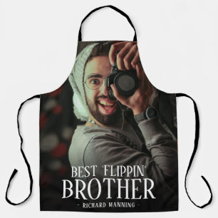 Mejor foto de hermano 'flippin' Delantal con nom