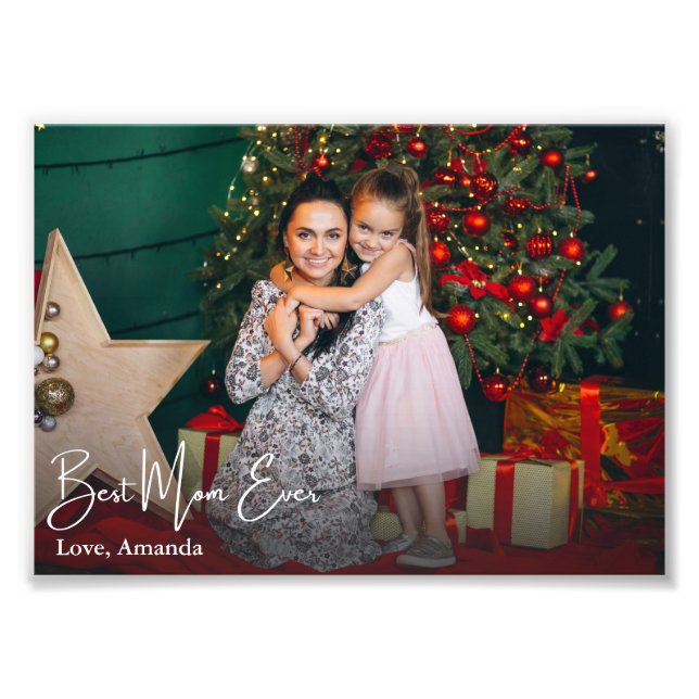 Mejor foto de mamá siempre simple Personalizado (Frente)