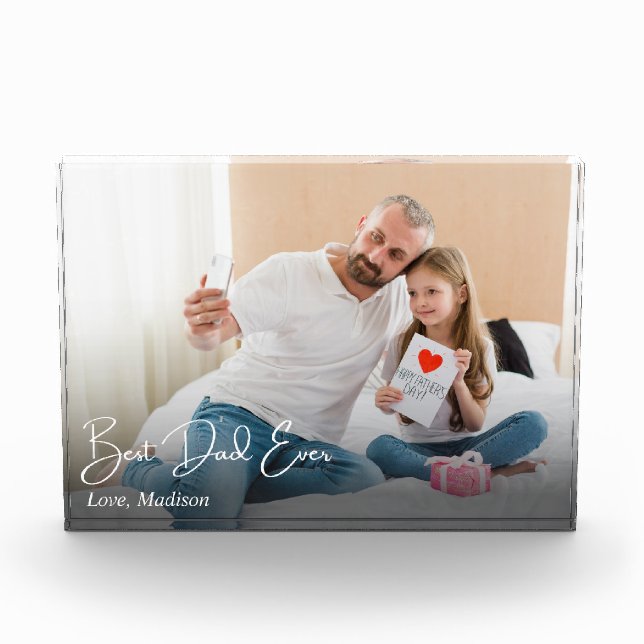 Mejor foto de papá nunca simple Personalizado (Anverso)