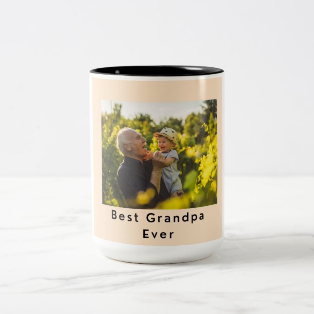 Mejor foto del abuelo dos tazas de café (Centro)