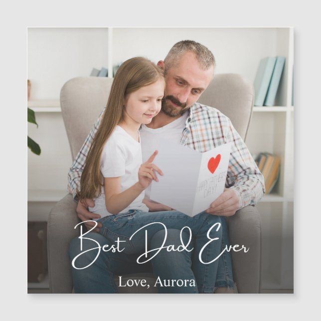 Mejor foto personalizada de papá (Anverso)