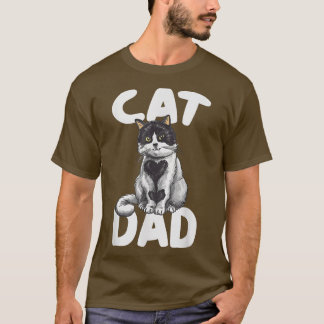 Mejor Gato Papá Camiseta Padres Día Kitty Papá Ch