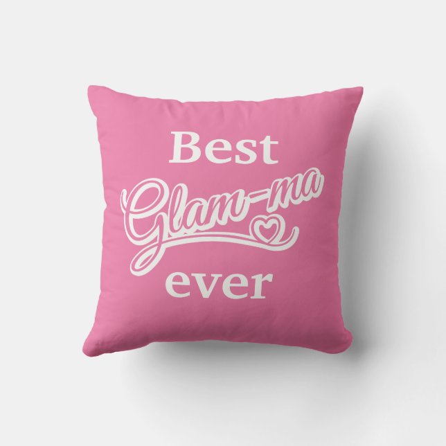 Mejor Glamma de la historia foto almohada blanca/r (Reverso)
