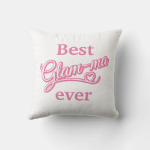 Mejor Glamma de la historia Foto de almohada rosa/