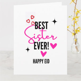 Mejor Hermana del Mundo Feliz Eid Tarjeta de Felic