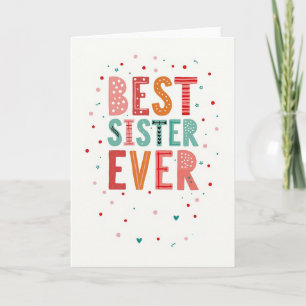 Mejor Hermana del Mundo Tarjeta Adorable