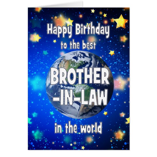 Mejor Hermano en Derecho en el Cumpleaños Mundial (Frente)