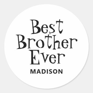 Mejor hermano Pegatina de nombre personalizado