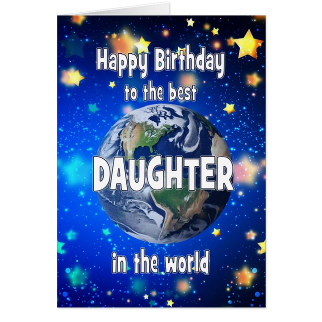 Mejor Hija En El Cumpleaños Mundial (Frente)